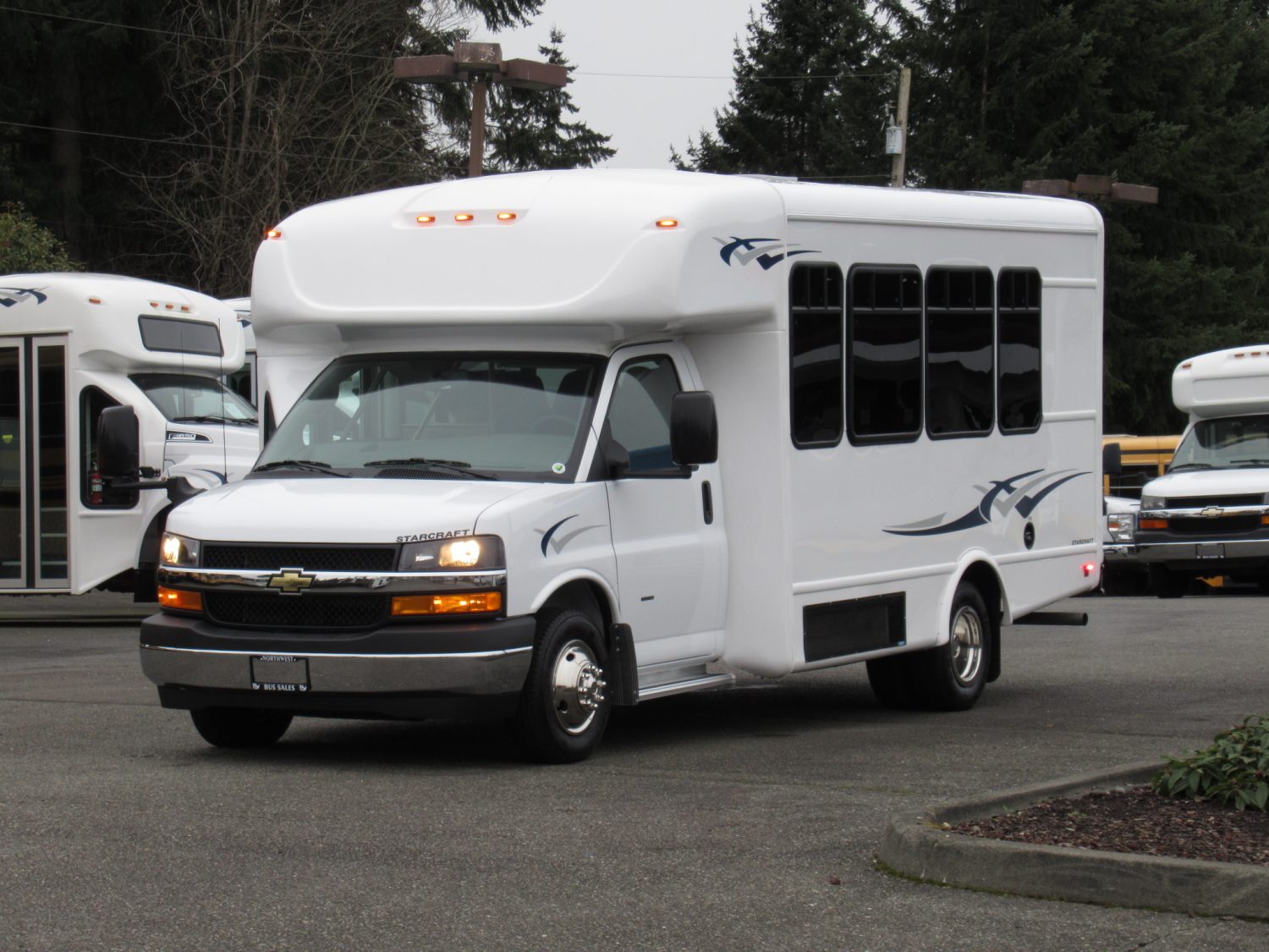 2020 Chevrolet Allstar 14 Passenger + Rear Luggage Shuttle Bus - S14323 - Image 2