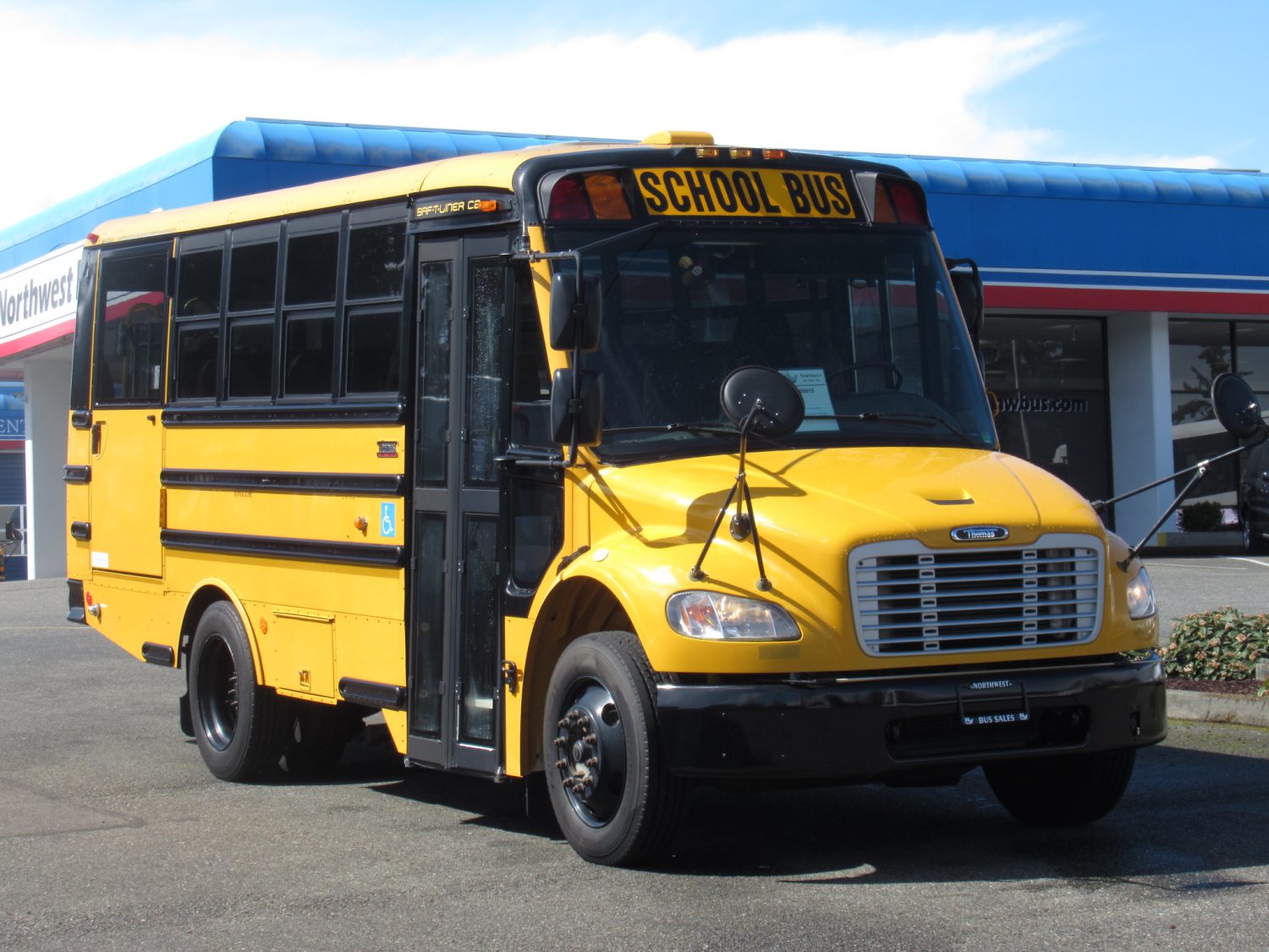 2008 Thomas C2 12+2 Passenger ADA Short School Bus - B08915