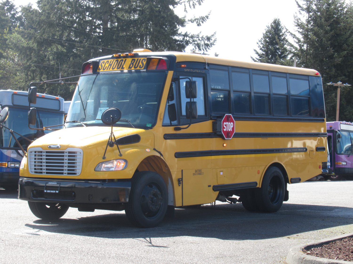 2008 Thomas C2 12+2 Passenger ADA Short School Bus - B08915 - Image 2