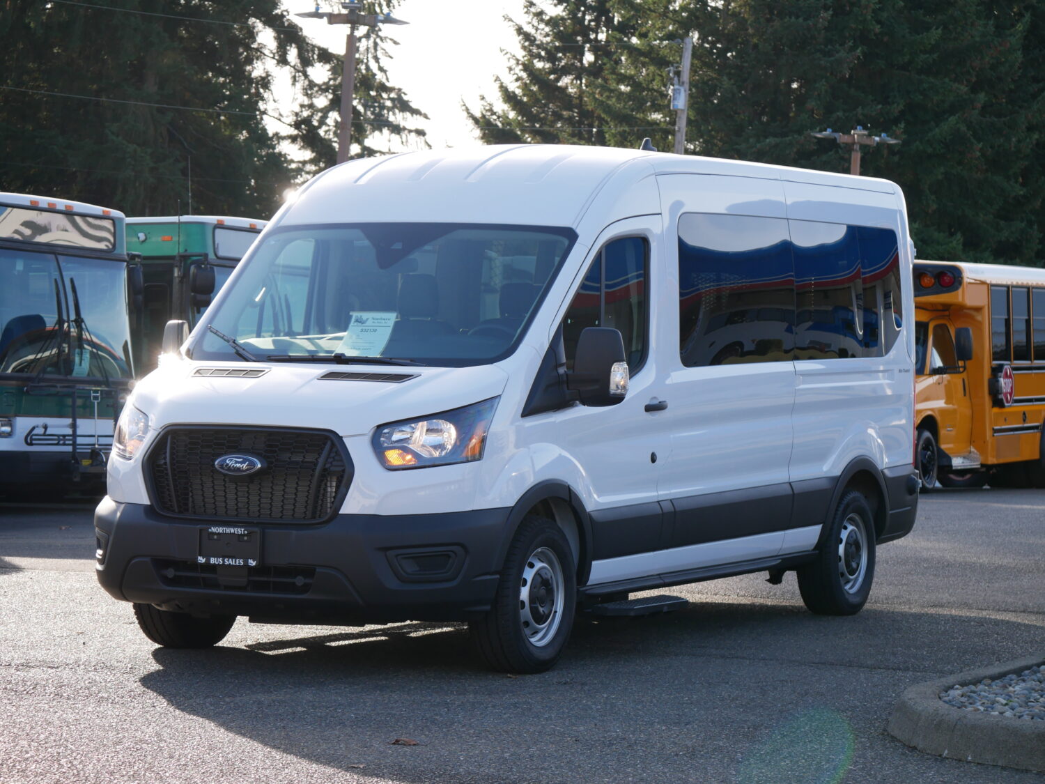 2024 Ford Transit AWD Prime Time Med-Transit 9 Passenger ADA Van - S07214 - Image 2