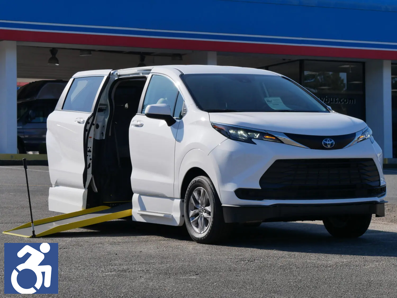 2024 Toyota Sienna Hybrid LE VMI 6 Passenger Side Entry ADA Ramp Van - S25064