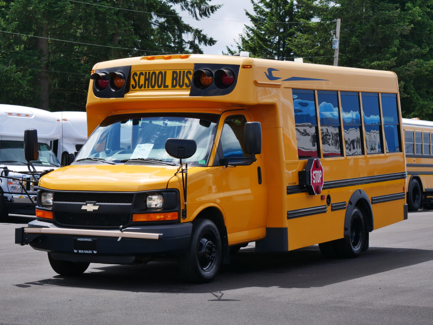 2016 Chevrolet Girardin 12 Passenger + 1 Wheelchair School Bus - B28802 - Image 2